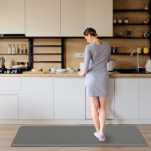 Marlow 2PC Anti-Fatigue PU Kitchen Mat Grey