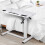 Levede Mobile Sit Stand Over Bed Desk USB White 1