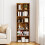 Levede 6 Tier Slim Industrial Bookshelf Walnut 1