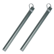 2X Chopsticks Storage Tubes Aluminum Alloy Box Case for Titanium Chopsticks Storage Box Without Chopsticks Gray