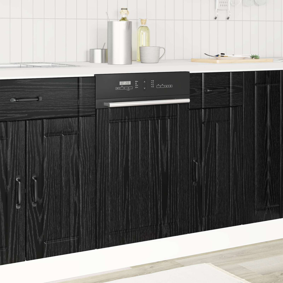 Vidaxl Dishwasher Panel Lucca Black Oak 45 X 1.5 X 57 Cm 8721364561298