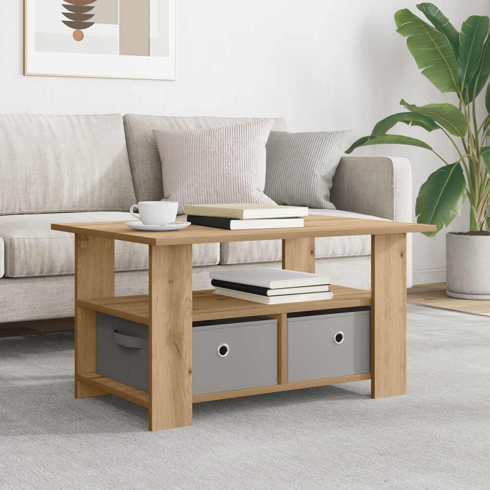 Vidaxl Coffee Table Artisan Oak 77 X 55 X 42 Cm Engineered Wood