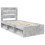 VidaXL vidaXL Bed Frame Concerte Grey 90 x 190 cm Solid Pine Wood 2