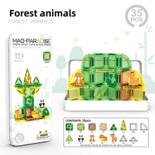 (Forest)Jouet Bloc Magnétique Portable avec Construction Abs pour Amélioration des Compétences Motrices