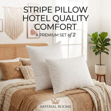 Luxury Pillows 2-Pack Ultra Soft Quilted Stripe Hotel Quality Pillow