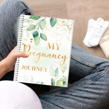(Green) Pregnancy Journal and Memory Book 40 Weekly Calendars Milestone Journey Space For Ultrasound Photos & Tracking
