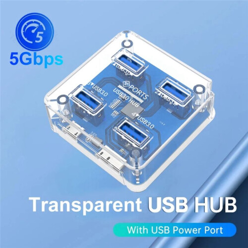 4XUSB3.0 Splitter HUB BäRbar StationäR Dator Hub Multiport USB-Dockningsstation Adapter Splitter, RektanguläR Modell 1