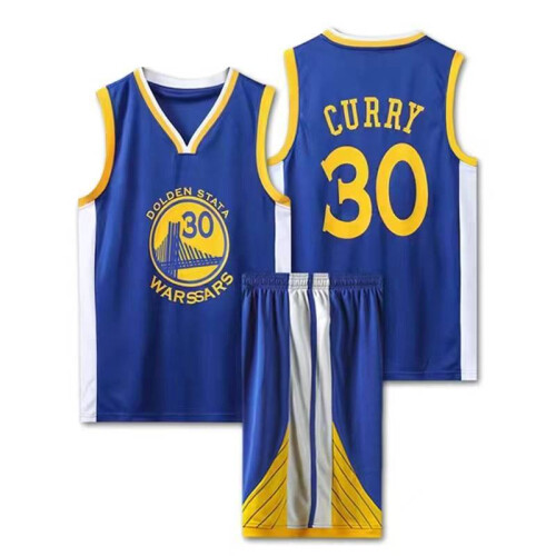 (Child S)Stephen Curry Athletes Basketball Uniform Polyester With Sweat Absorption Men 2