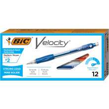 BIC Velocity Mechanical Pencils, With Colorful Barrel, Medium Point (0.7mm), 12-Count Pack Mechanical Pencils With Erasers