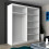 MN Furniture Munich High Gloss Sliding Mirrored Wardrobes White 200cm 2