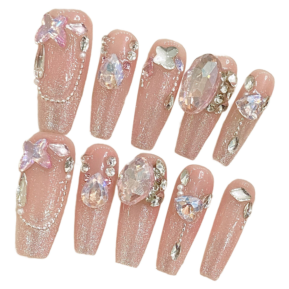 Creation-3C (Xs) Rhinestone Press-On Nails For Daily & Party Wear