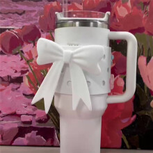 Für 40oz Reisebecher Bow Cup Cover Silikon Cup Schutzhülle Cup Dekorative Abdeckung Lila
