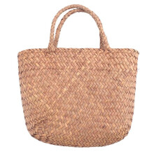 6X Casual Straw Bag Natural Wicker Tote Bags Women Braided Handbag for Garden Handmade Woven Rattan Bags