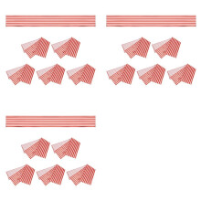 18 Pieces Striped Table Runner Wedding Polyester Table Decor Red White Striped Design Tablecloth Decor 12 X 108 Inch