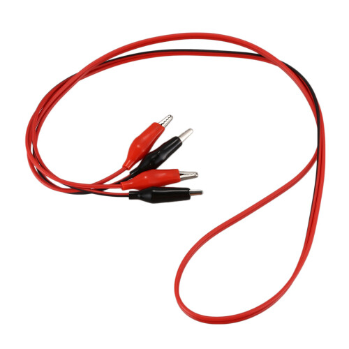 2X 1M Double-End Alligator Clips Test Lead Jumper Wire 2
