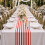 18 Pieces Striped Table Runner Wedding Polyester Table Decor Red White Striped Design Tablecloth Decor 12 X 108 Inch 8