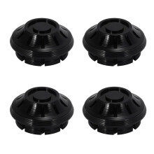 4X Motorcycle Hubcaps Wheel Side Covers CNC Aluminum for GTS GTV Sprint Primavera LX S 150 250 300(Black)