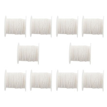 10X Candle Wick, Flat Wick, Round Wick, Lamp Wick, Coil - 61 M, for the Production of Candles