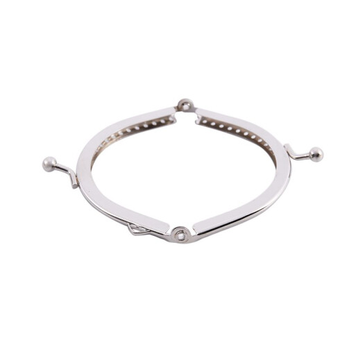 30 Metal Frames Snap Clasp Arch Pattern Coin Style Purse Silver 2