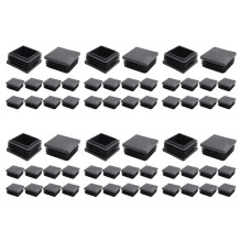 60 Pcs Plastic Square Blanking End Cap Tubing Tube Inserts 38mm X 38mm