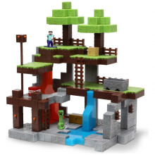 Minecraft Overworld Nano Die Cast Scene Set