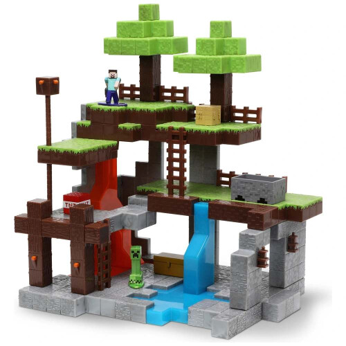 Minecraft Overworld Nano Die Cast Scene Set