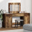 VidaXL vidaXL Dressing Table with Mirror Lights 3 pcs Brown Engineered Wood 1