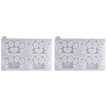 Brass Knuckle Silicone Mold Reusable Diy Epoxy Finger Tiger Silicone Ring Sleeve Mirror Silicone Mold(2Pcs)