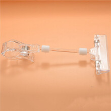 5 Pcs 6.5 inch Height Transparent Plastic Double Clips Adjustable  Sign Card Display Holder