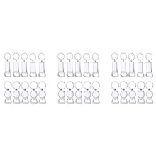 30 Pcs Sublimation Blank Keychains Sublimation Metal Bottle Opener Blank Key Ring Aluminum Heat Transfer Keychain