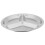 5X Stainless Steel 3 Sections Round Divided Dish Snack Dinner Plate Diameter 24Cm 1