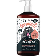 Bugalugs Scottish Salmon Oil For Dogs & Cats, Dog Supplement Support for Skin And Coat, Itchy Skin & Moulting, Omega 3 Fish Oil (Salmon, 500ml)
