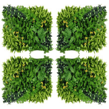 12 pannelli murali con piante artificiali 50x50 cm, siepe frangivista resistente ai raggi UV
