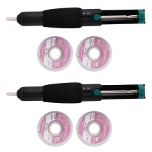 2X Solder Wick & Desoldering Pump Solder Sucker & Desoldering Wick 4Pcs Solder Braid (2mm Width, 1.5M Length)