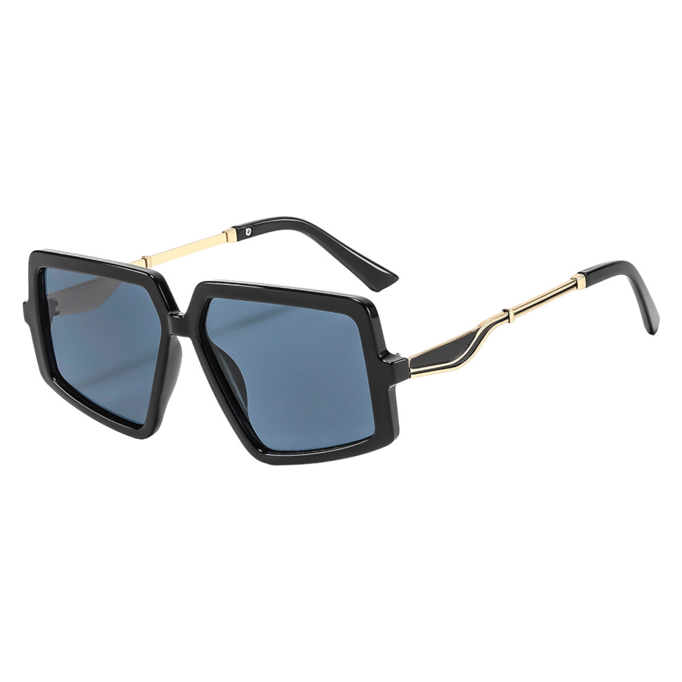 Roc-Electron (C1 Black Gray) Uv Square Sunglasses - Stylish Oversized Travel Shades