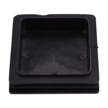 100mm x 100mm Plastic Ribbed Square End Caps Cover Tube Inserts 6 Pcs