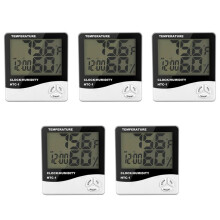 5X Digital LCD Indoor Outdoor Electronic Temperature Humidity Meter Thermometer Hygrometer Weather Station Alarm Clock