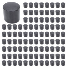 500 Pcs Black Rubber PVC Flexible Round End Cap Round 12mm Foot Cover