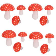 12Pcs Mushroom Shaped Paper Lanterns for Forest Jungle Wonderland Theme Birthday Party Decor 3D Mushroom Ornament