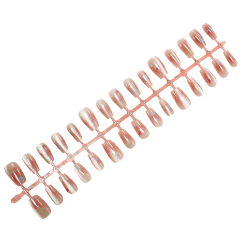30PCS Blush Cat Eye Fake Nails, Durable Design 2