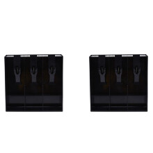 2X Money Cash Coin Register Insert Tray Replacement Cashier Drawer Storage Register Tray Box Classify Store Black