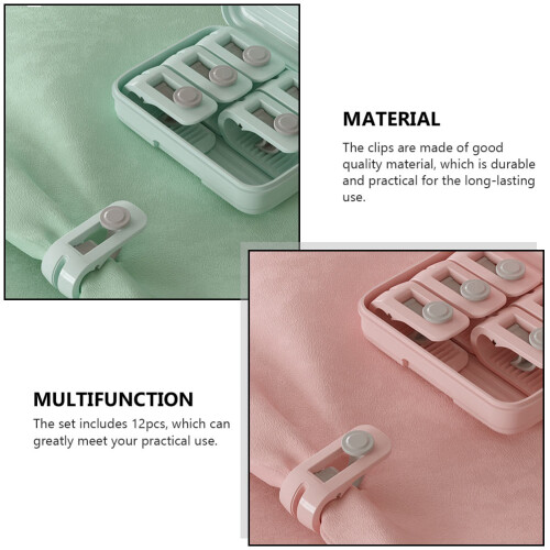 12St Stevige Quilt Fastener Clips Groen Antislip Ontwerp 2