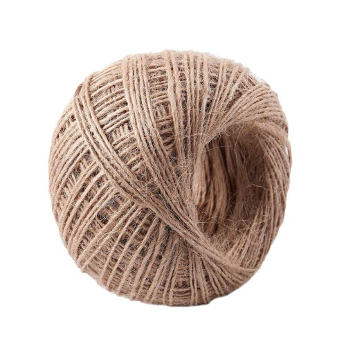 6pcs 100 Meter - Natural Textured Hessian Jute Twine String 1mm 1