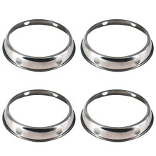 4X Universal Wok Pan Support Rack Stand Wok Ring/ Round Bottom Wok Rack Universal Size for Gas Stove Fry Pans Kitchen