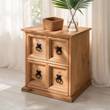 Corona 2x2 CD Storage Unit Solid Wood Pine