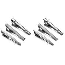 6 Pcs Tie Clips for Men Tie Bar Clip Set for Regular Ties Necktie Wedding Business