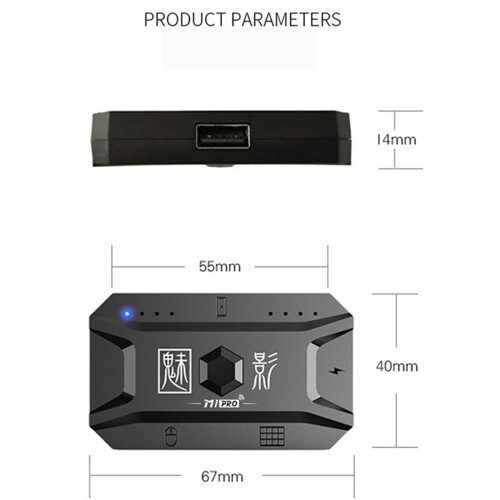 4X Plug and  Gamepad PUBG Mobile Controller Gaming Keyboard Mouse Converter  5.0 for Android Adapter 1