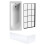 Balterley Round Single Ended 1700x700 Bath Set - Front & End Panels & Black Square Framed Screen 7
