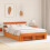 VidaXL vidaXL Bed Frame with Headboard Wax Brown 150 x 200 cm Solid Pine Wood 1