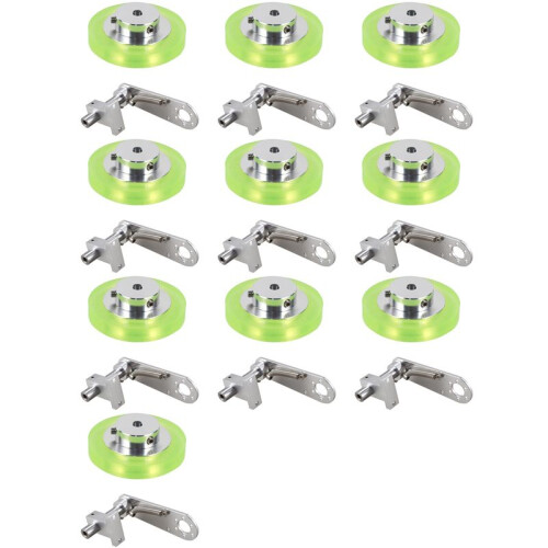10Set 200 mm Aluminium Polyuretan Industriell Encoder Wheel Mäthjul med Typ 20 mm Aluminium Encoder Monteringsfäste